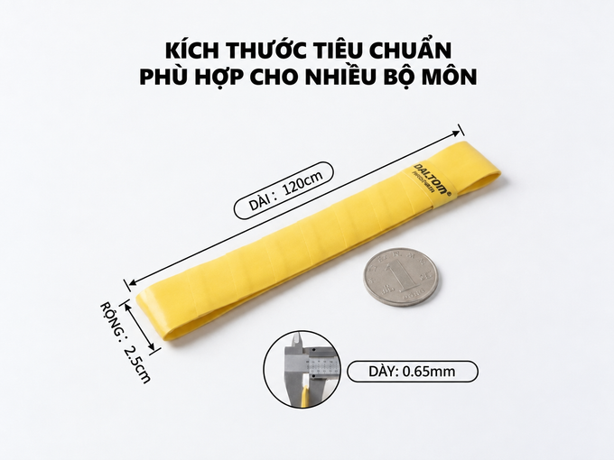 Kích thước tiêu chuẩn của quấn cán Daltom