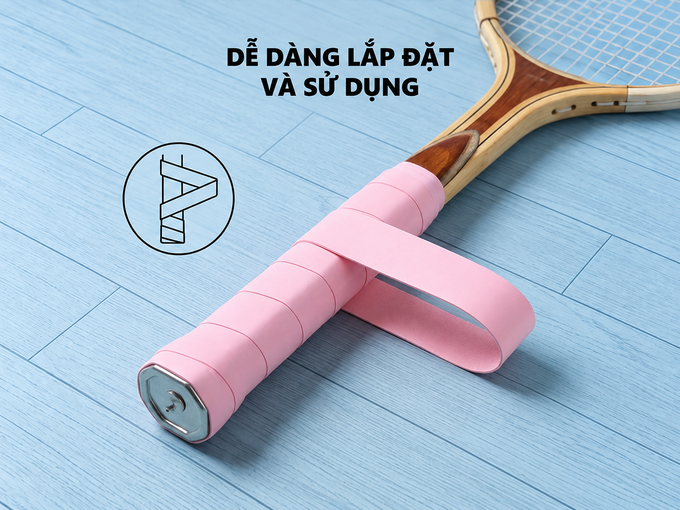 Quấn cán Daltom được lắp trên cán vợt